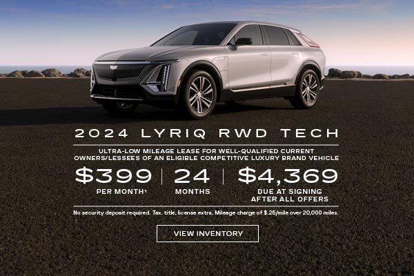 2024 LYRIQ RWD TECH. Ultra-low Mileage Lease for well-qualified current owners/lessees of an elig...
